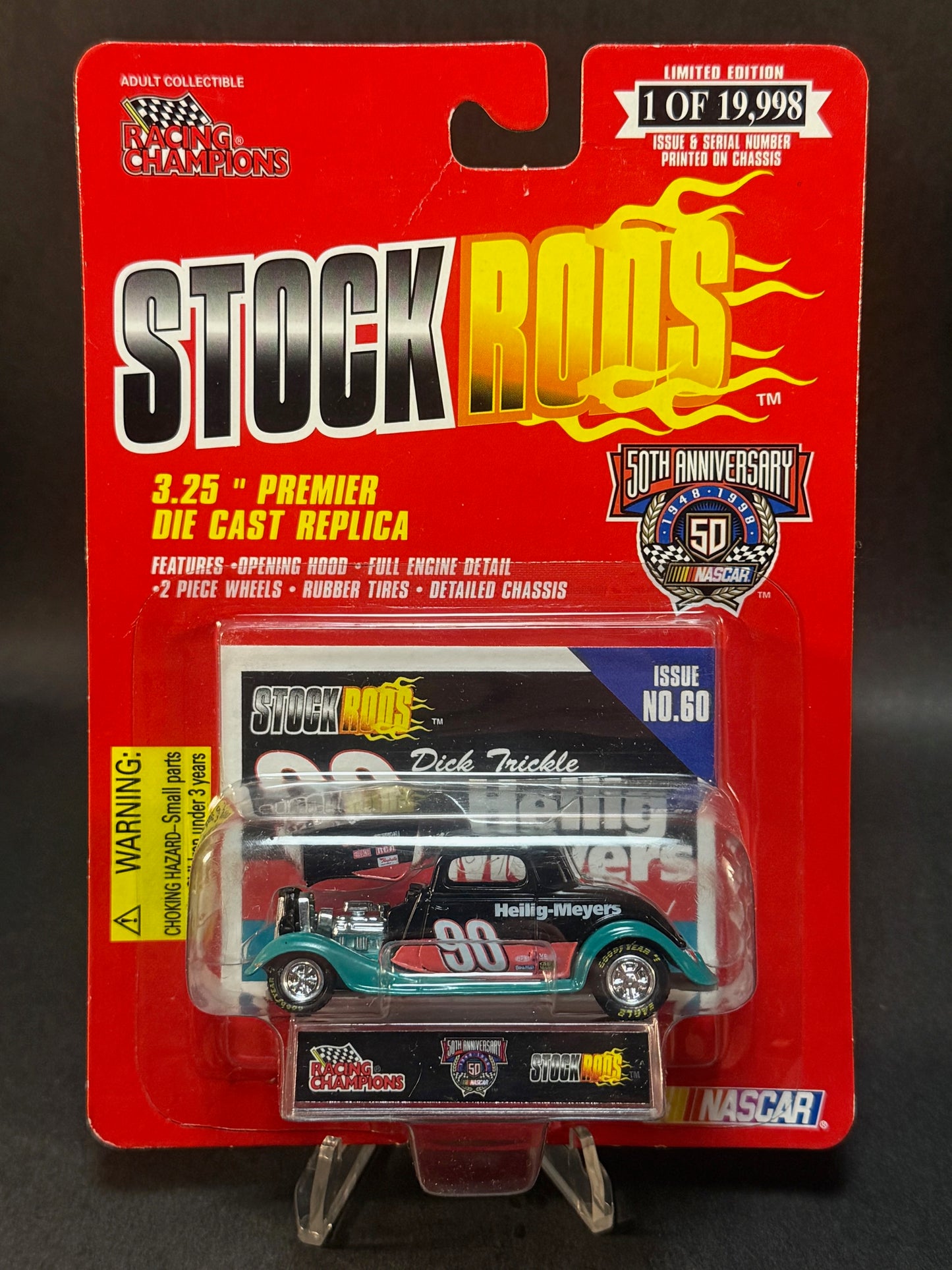 1998 Racing Champions NASCAR Stock Rods Issue No. 60 Dick Trickle Heilig-Meyers #90