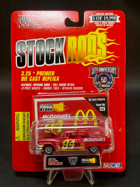1998 Racing Champions NASCAR Stock Rods #123 '56 Ford Victoria, Red