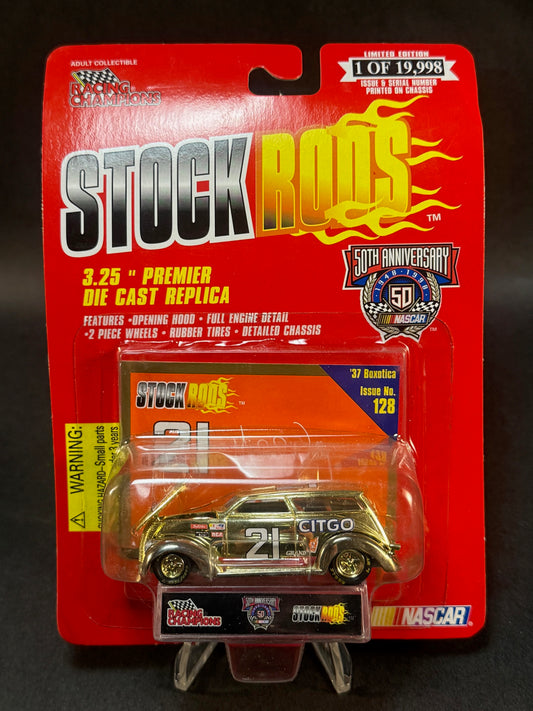 1998 Racing Champions NASCAR Stock Rods #128 '37 Boxotica, Gold