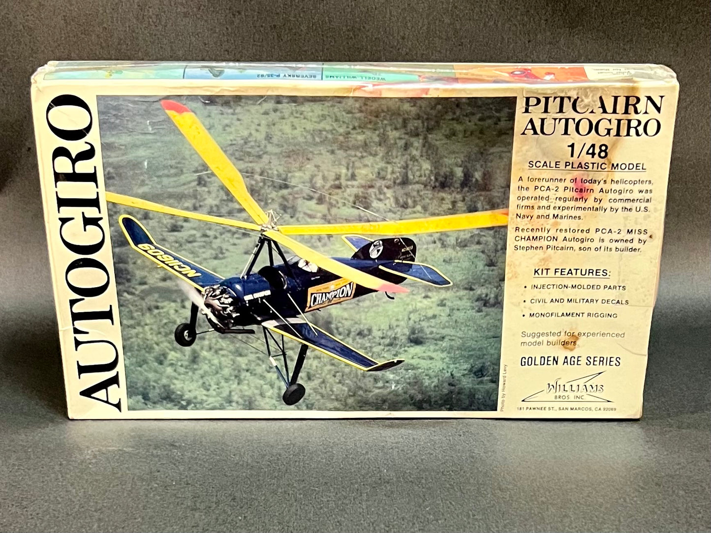 Williams Bros. Model Kit 48-161 1:48 Scale Pitcairn Autogiro