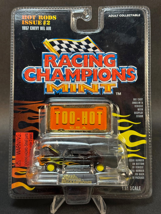 1996 Racing Champions MINT Hot Rods Issue #2 1957 Chevy Bel Air, Black