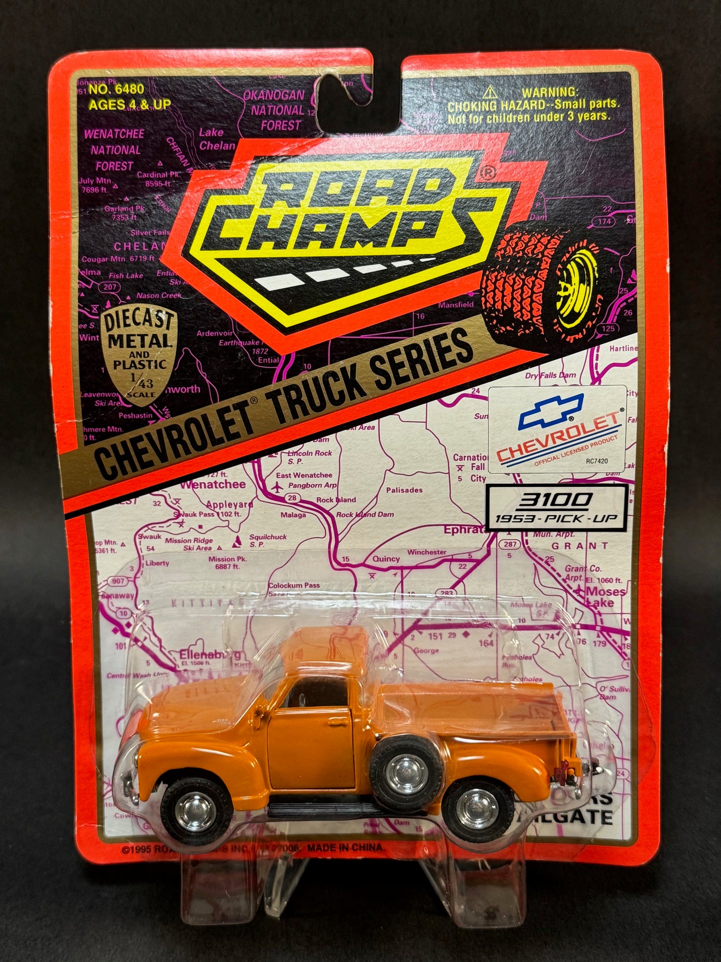 1995 Road Champs Chevrolet Truck Series 1953 Chevy 3100 Pick-Up, Orange