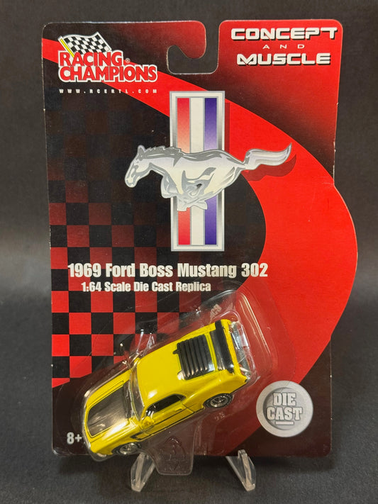 2001 Racing Champions Concept and Muscle 1969 Ford Boss Mustang 302, Yellow