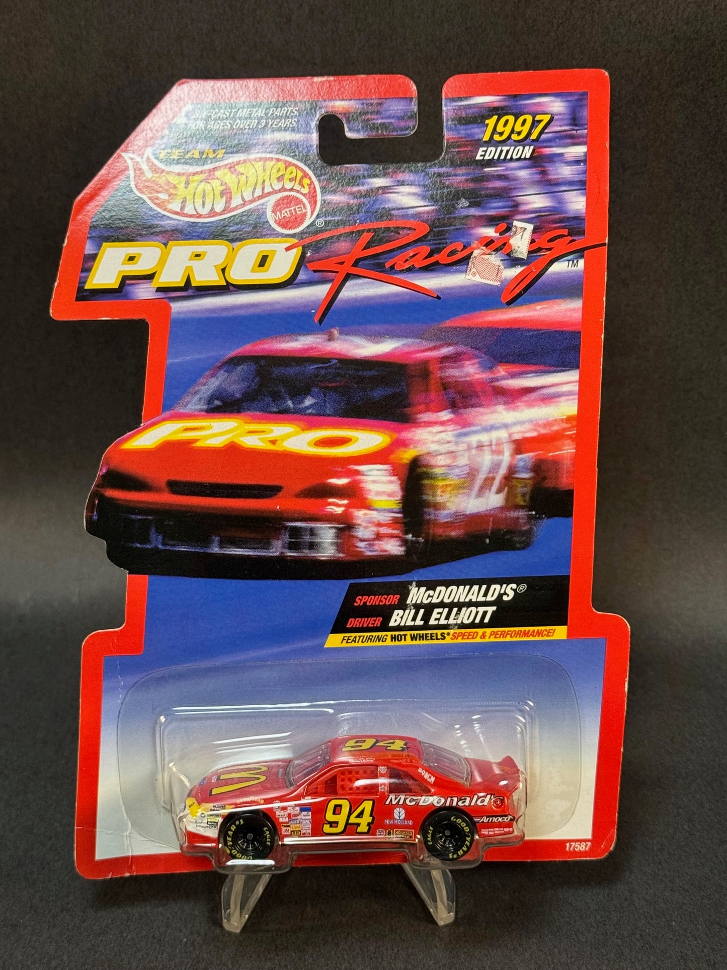1996 Team Hot Wheels Pro Racing 1997 Edition McDonald's 94 Bill Elliott