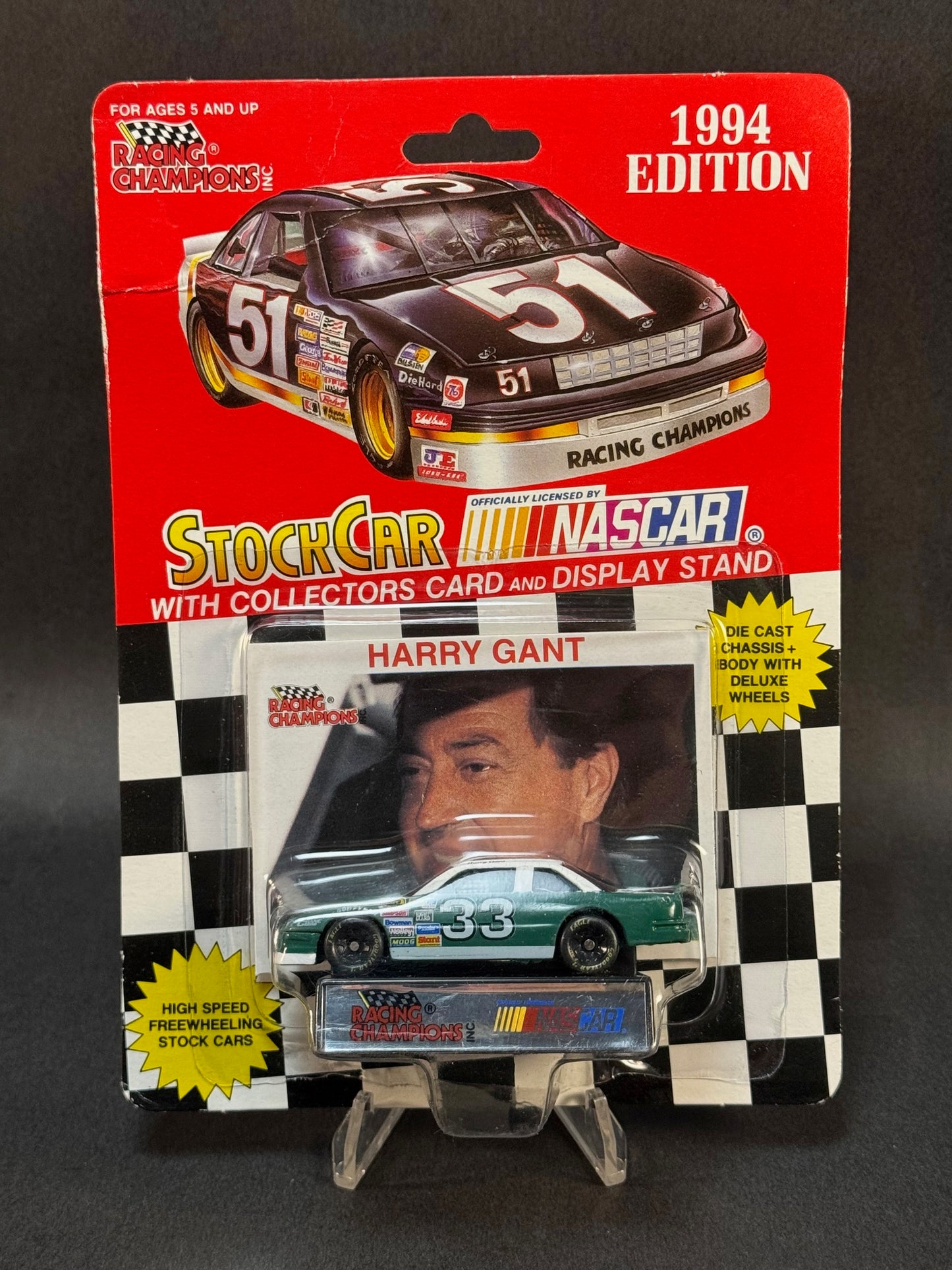 1994 Racing Champions NASCAR Stock Car Harry Gant #33, Green