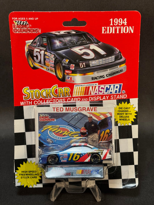 1994 Racing Champions NASCAR Stock Car Ted Musgrave #16, Red White and Blue