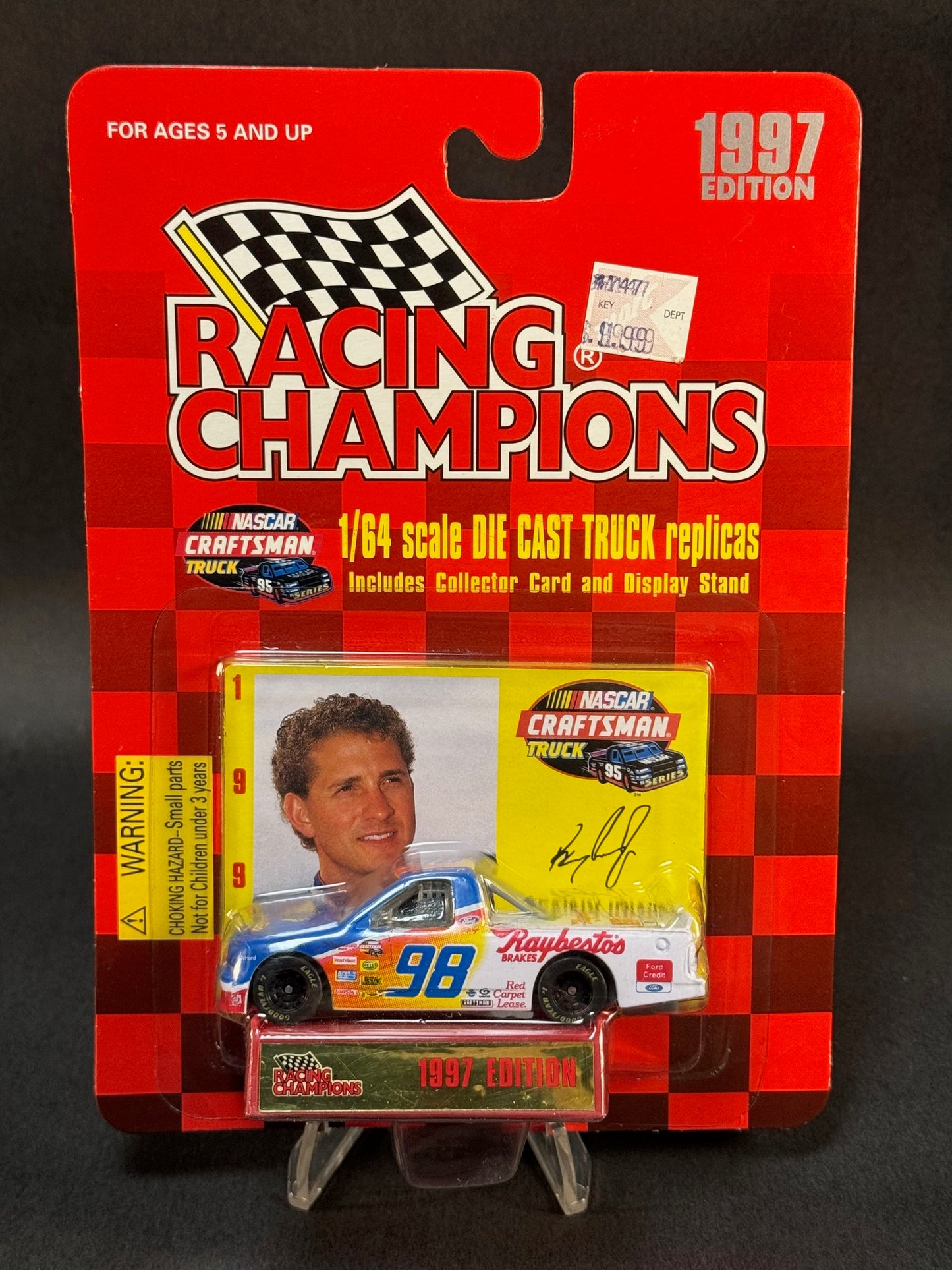 1997 Racing Champions NASCAR Craftsman Truck Kenny Irwin Jr #98, Blue and White