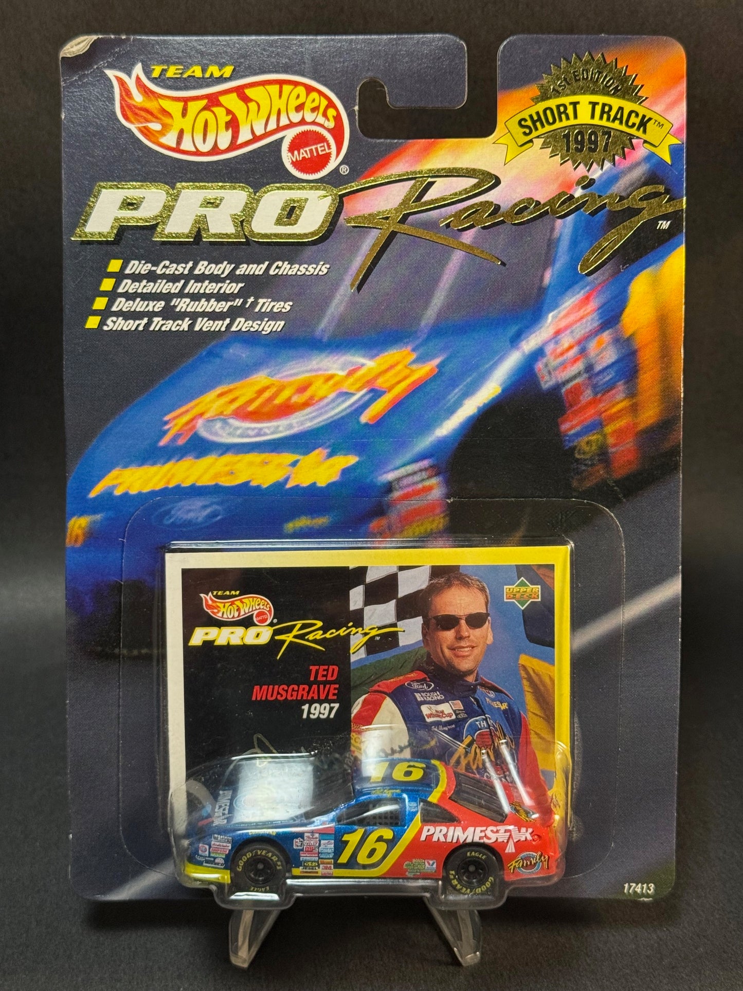 1996 Team Hot Wheels Pro Racing 1st Edition 1997 Short Track 16 Ted Musgrave