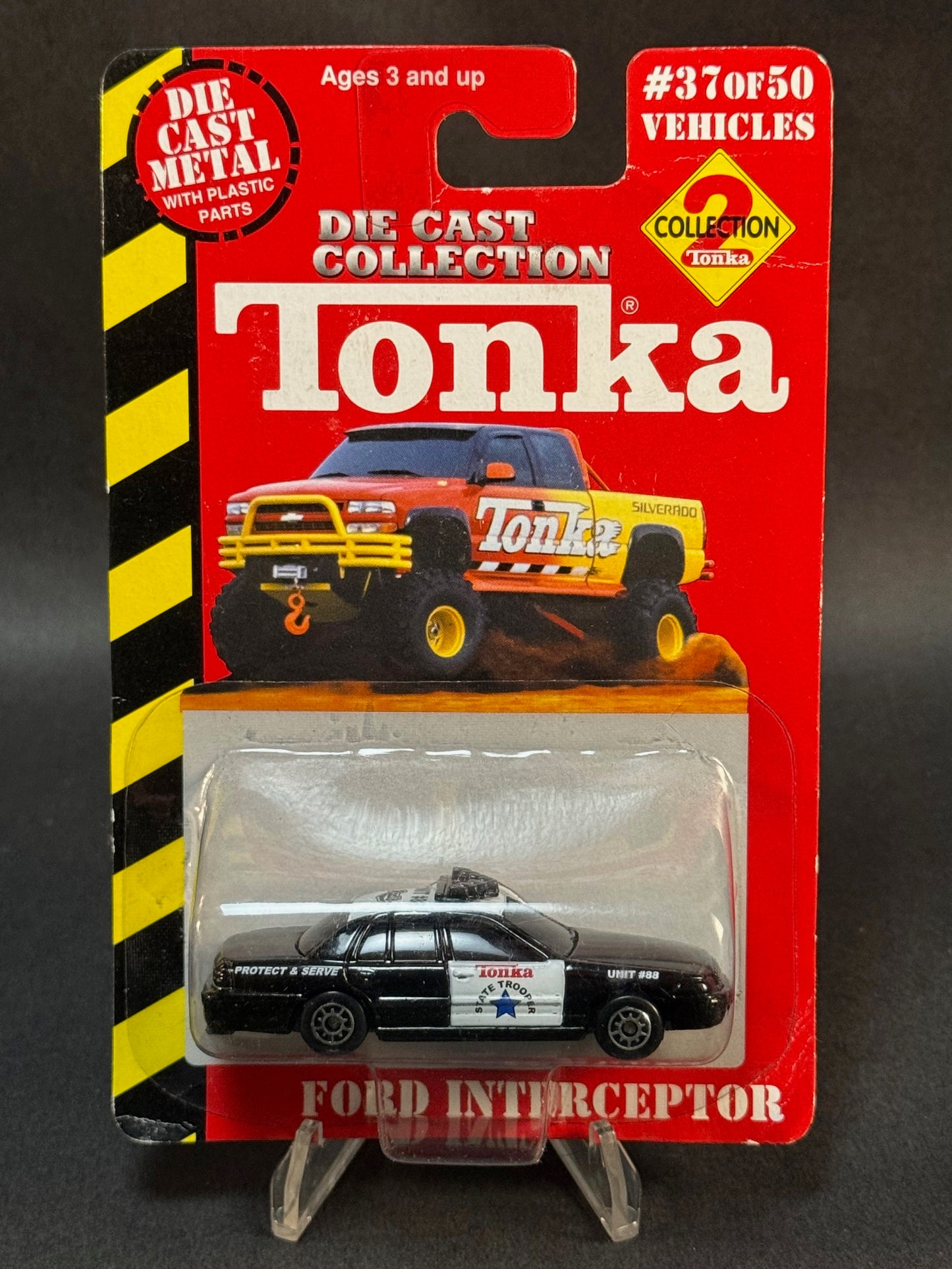 2000 Maisto Tonka Collection 2 #37 of 50 Ford Police Interceptor, Black and White