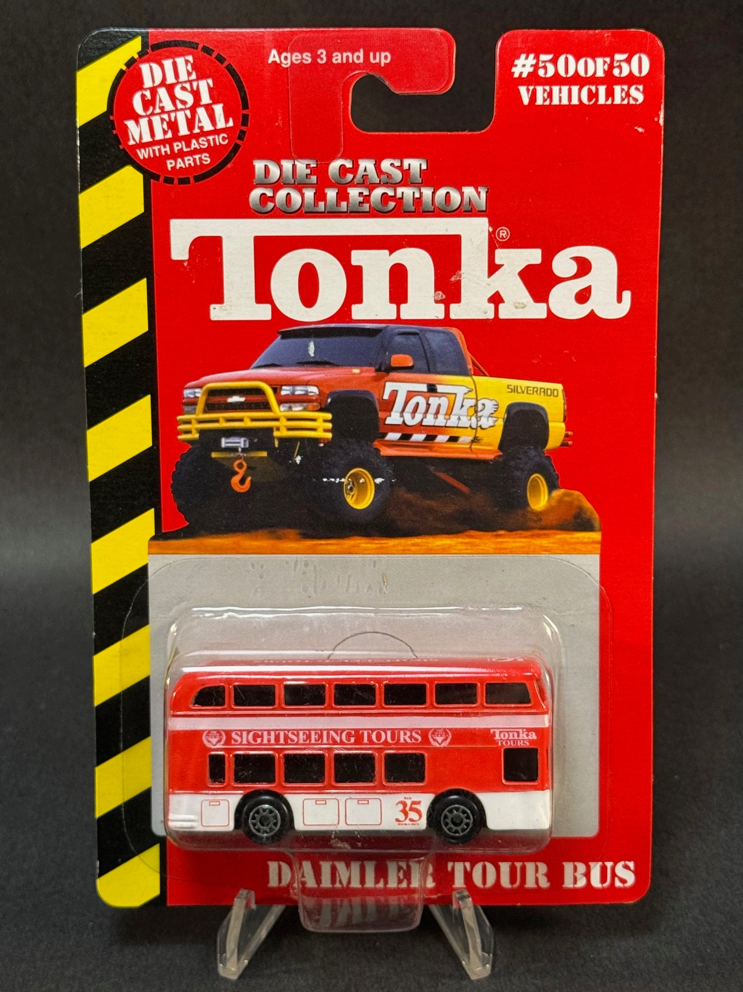 1999 Maisto Tonka #50 of 50 Daimler Tour Bus, Red