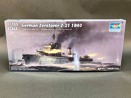 Trumpeter Model Kit 05792 1:700 Scale German Zerstorer Z-21 1940