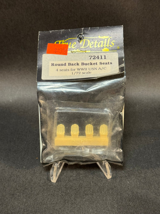True Details 72411 1:72 Scale Round Back Bucket Seats for WWII USN A/C