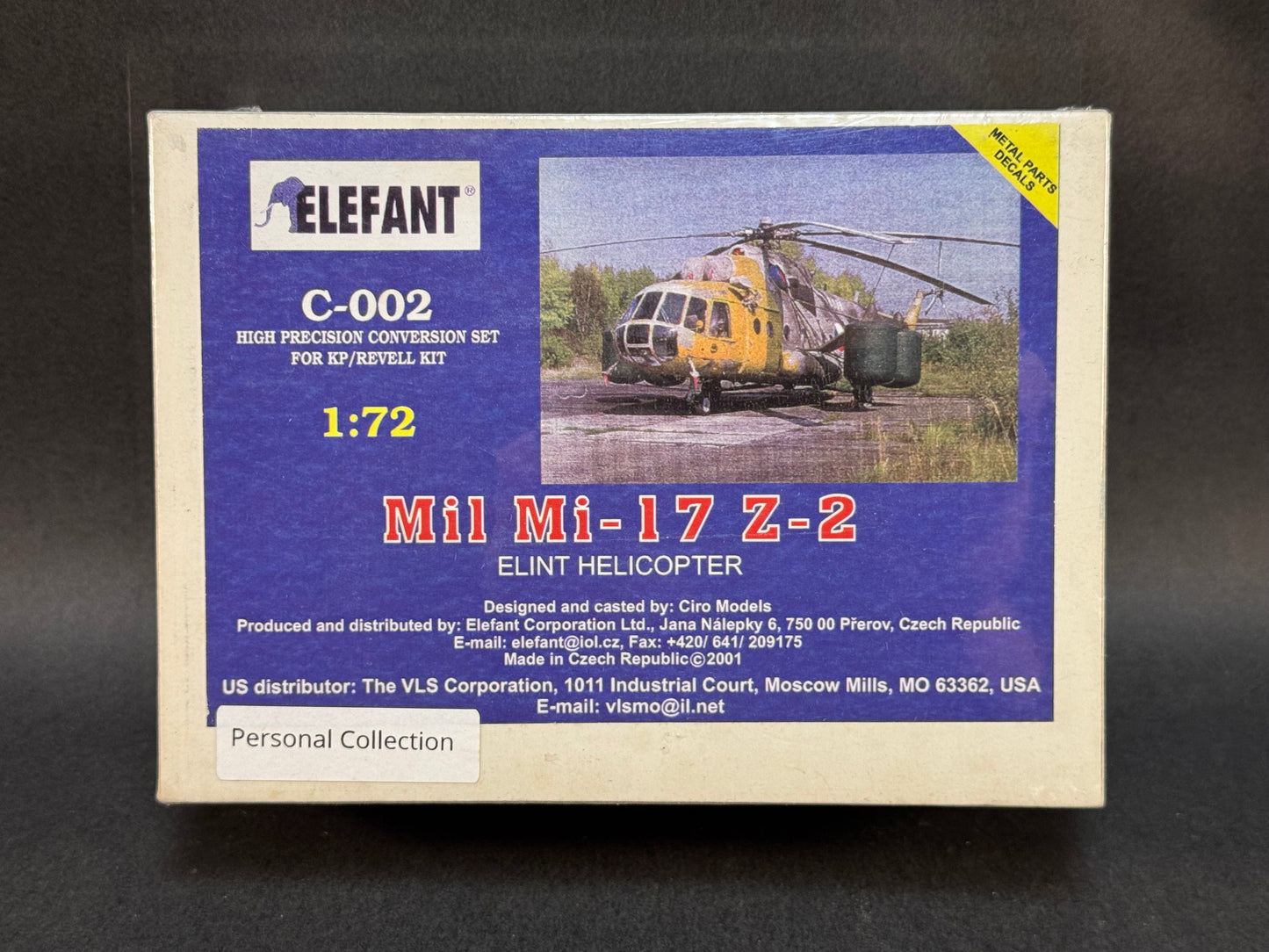 1995 Elefant High Precision Conversion Kit C-002 1:72 Scale Mil Mi-17 Z-2 Elint Helicopter