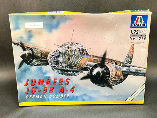 Italeri Model Kit 018 1:72 Scale Junkers JU-88 A-4 German Bomber