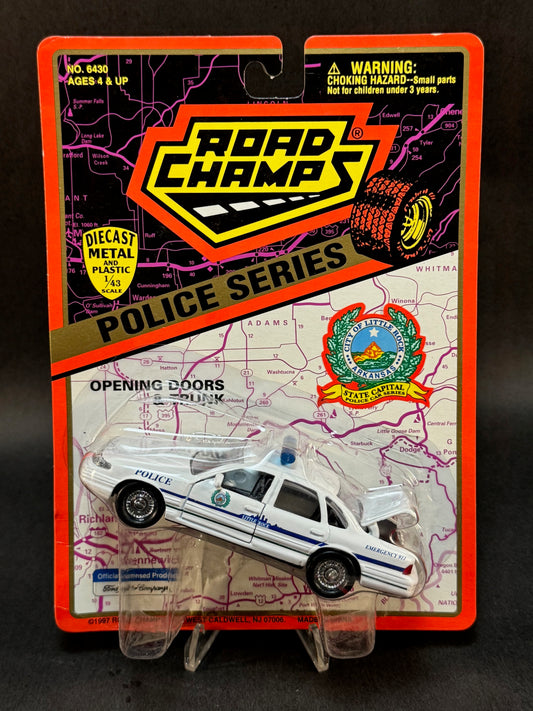 1997 Road Champs State Capital Police Car Series City of Little Rock Arkansas, White