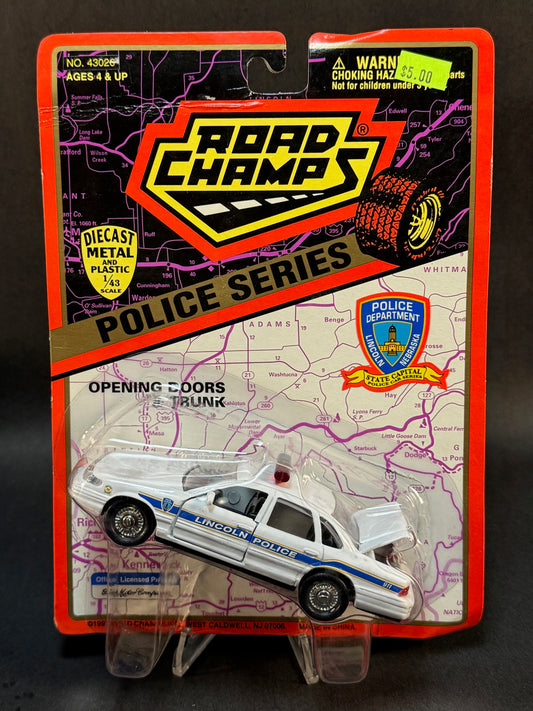 1997 Road Champs State Capital Police Car Series Lincoln Nebraska Police Department, White