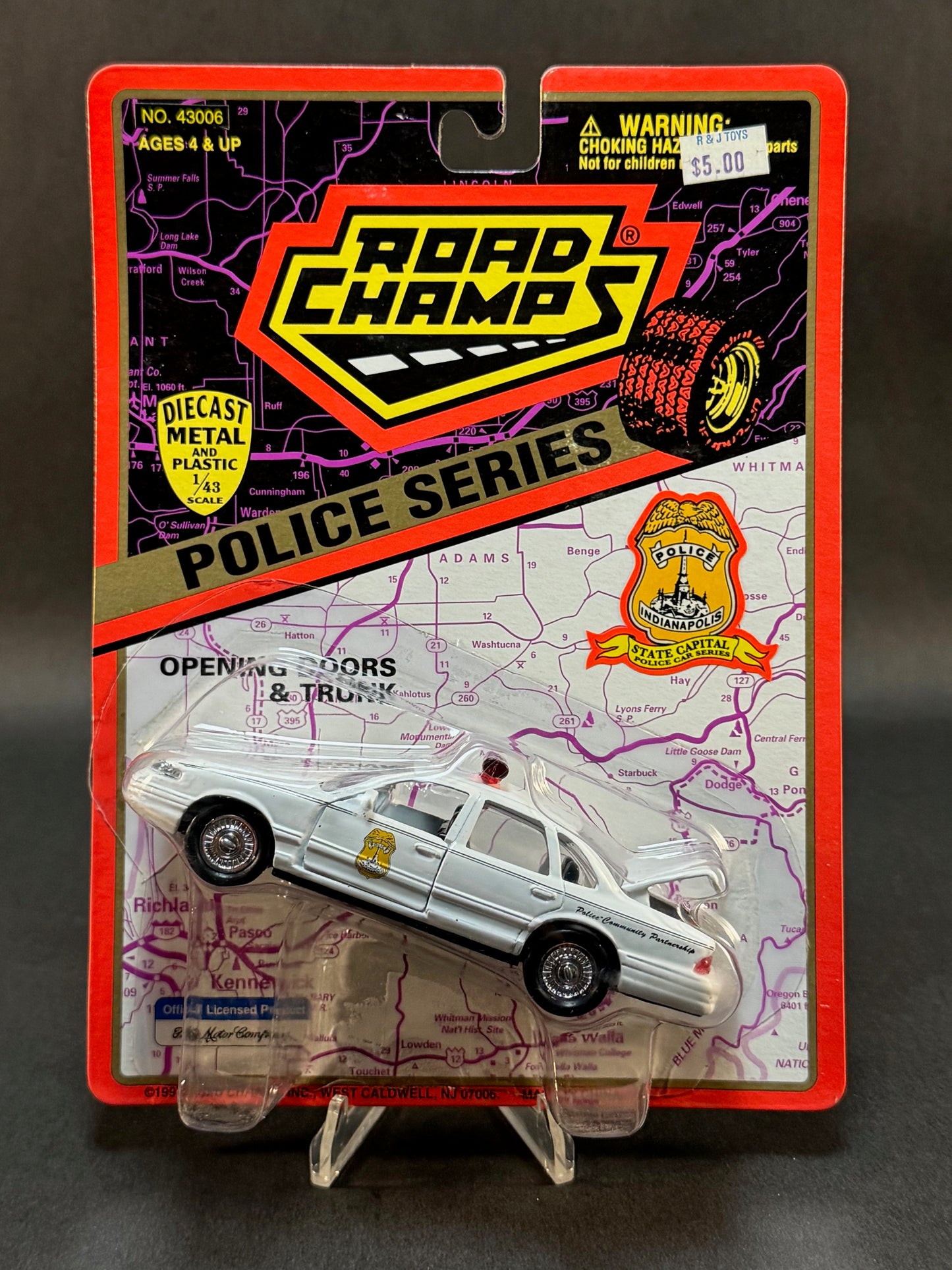 1996 Road Champs State Capital Police Car Series Indianapolis, White