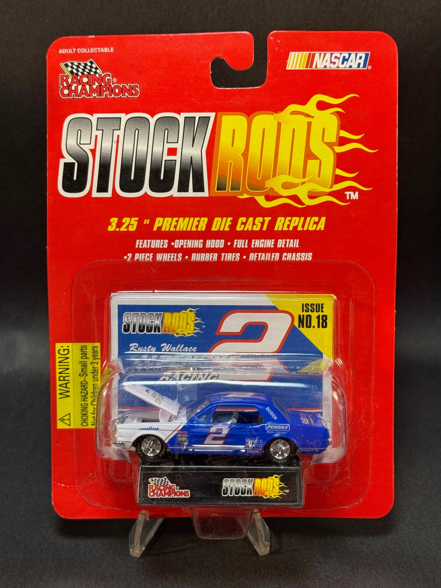 1997 Racing Champions NASCAR Stock Rods Issue No. 18 Rusty Wallace Penske #2