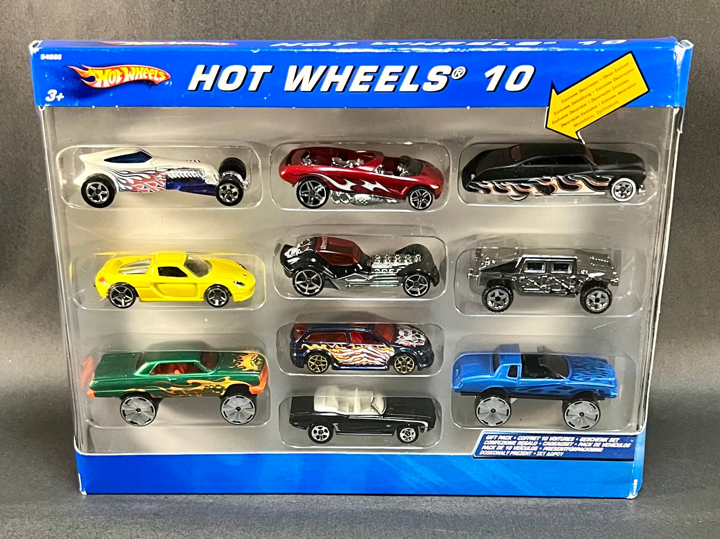 Hot Wheels 10 Car Set with 2 Hi-Rakers