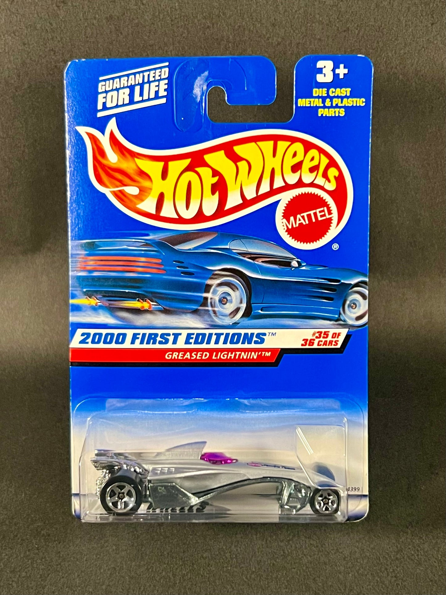 Hot Wheels #095 2000 First Editions Greased Lightnin' Silver