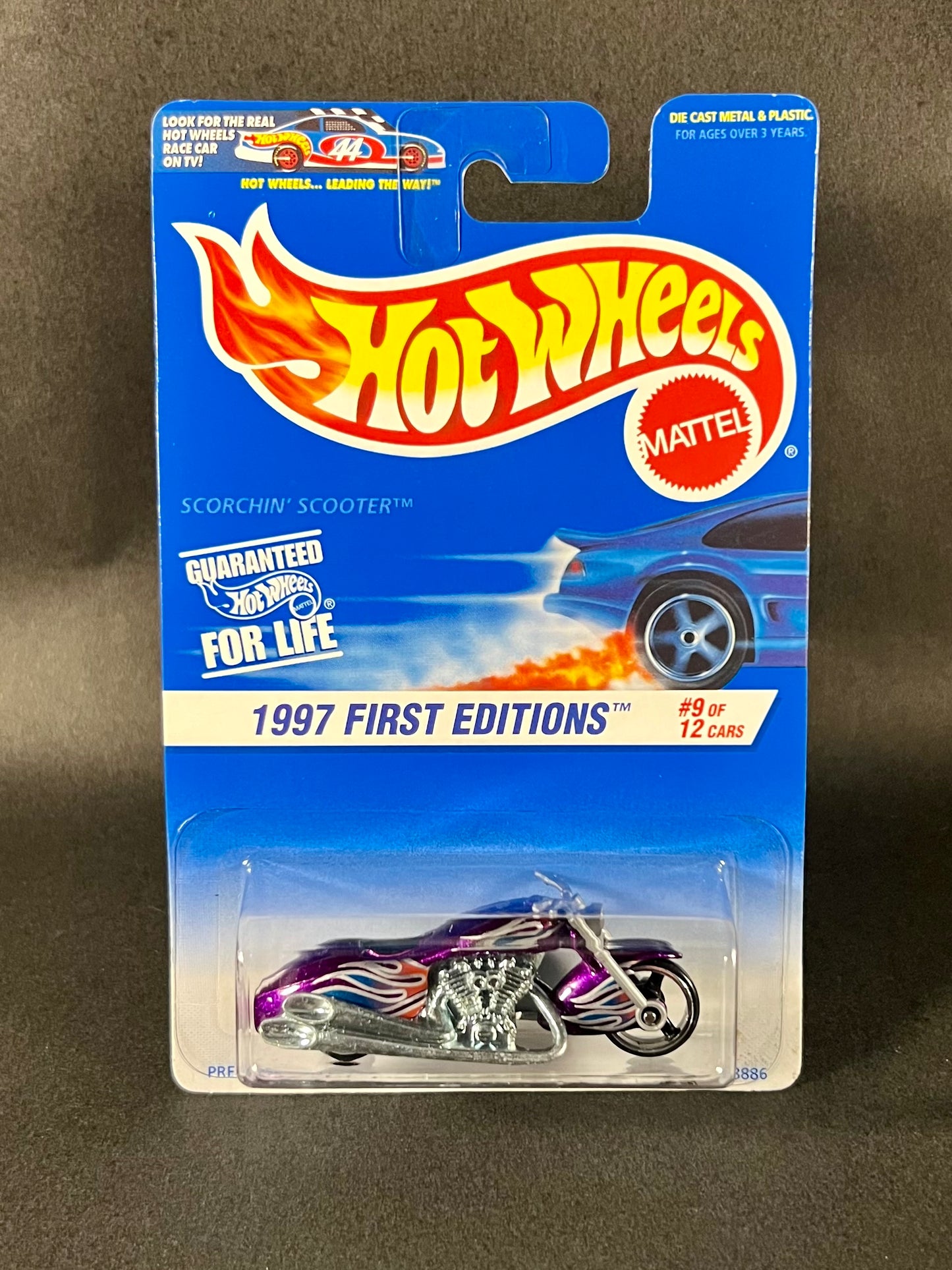 Hot Wheels 1997 First Editions #9 Scorchin' Scooter Purple