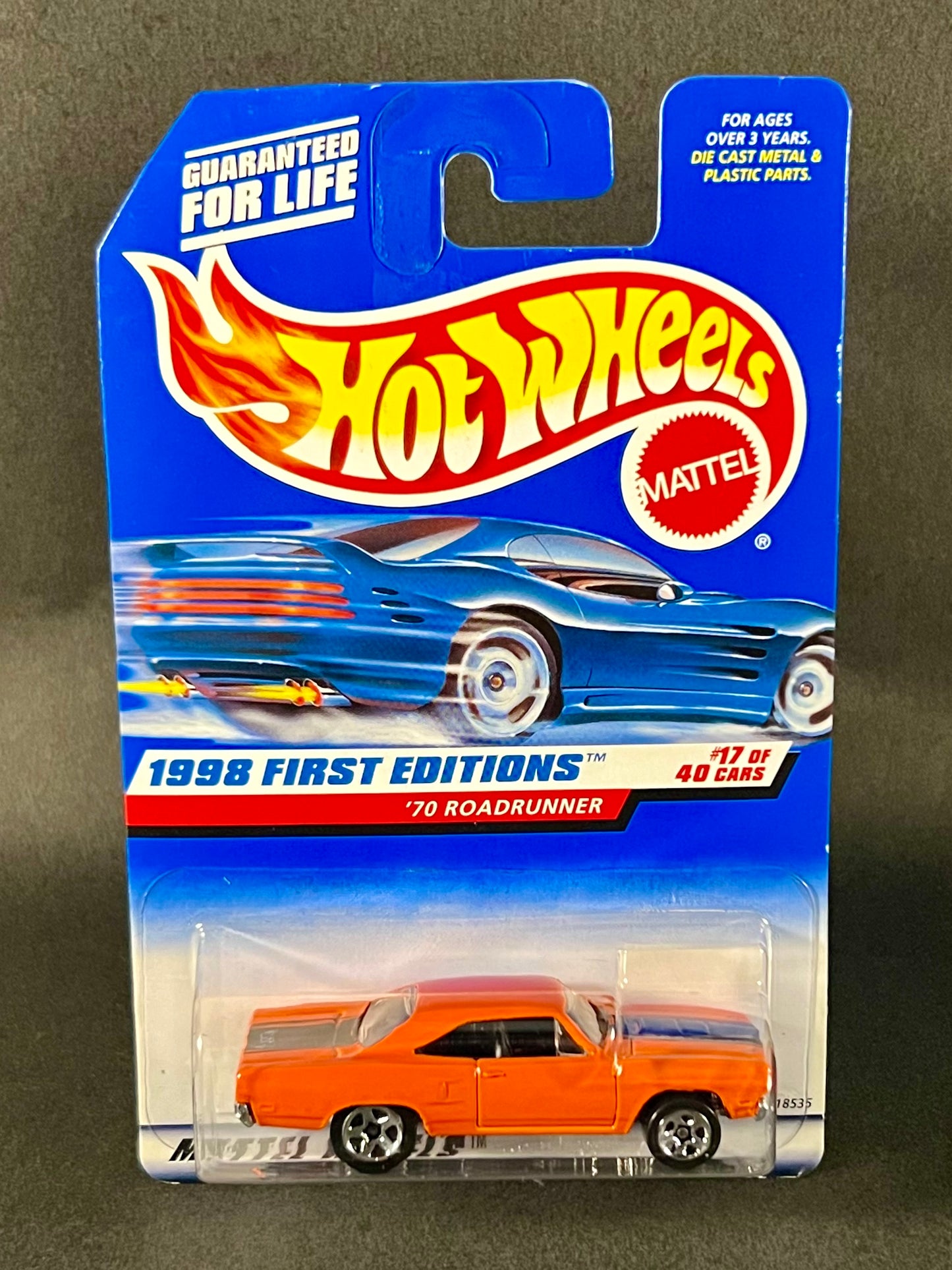 Hot Wheels #661 1998 First Editions '70 Roadrunner, Orange