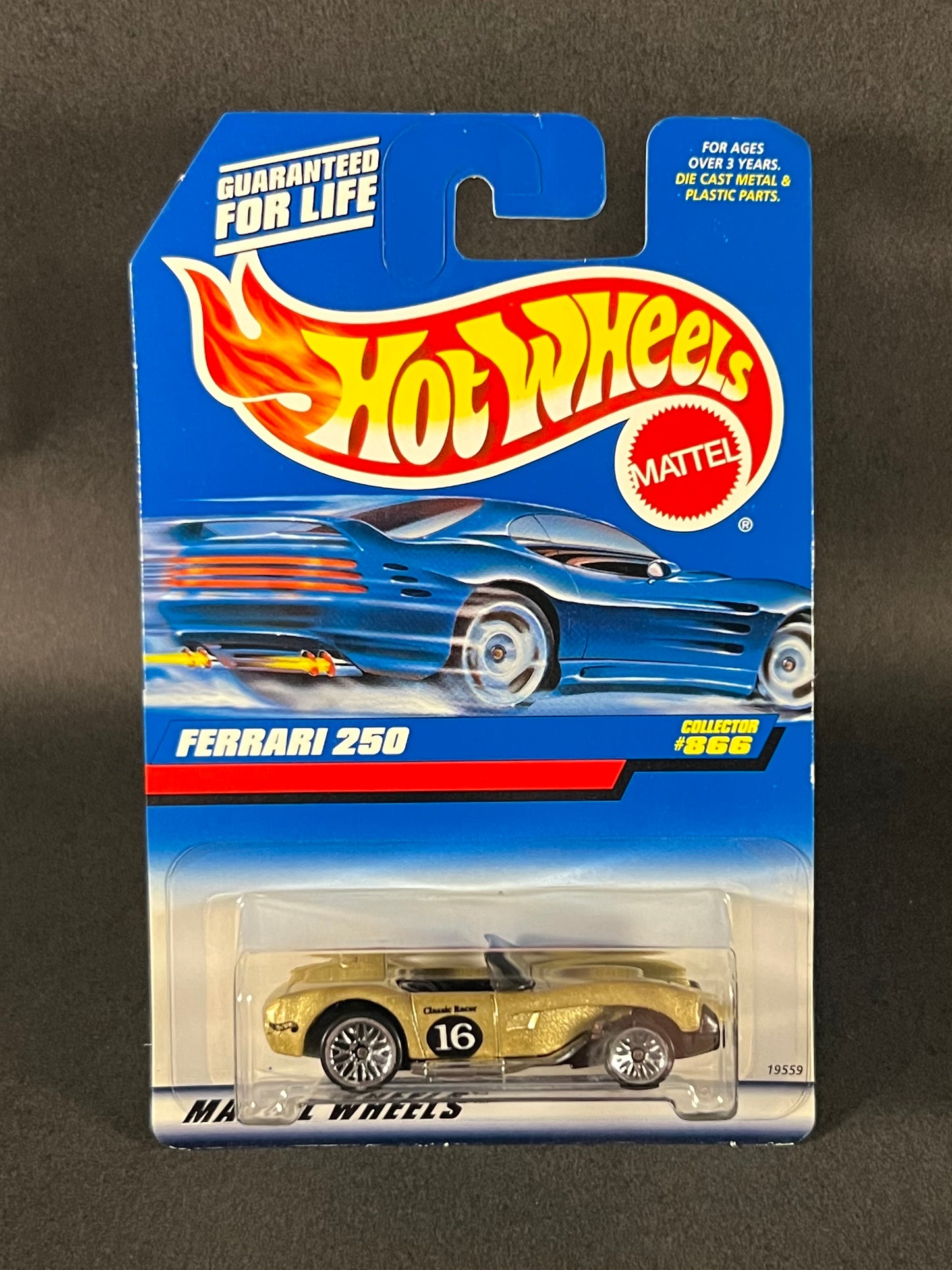 Hot Wheels 1997 #866 Ferrari 250, Gold