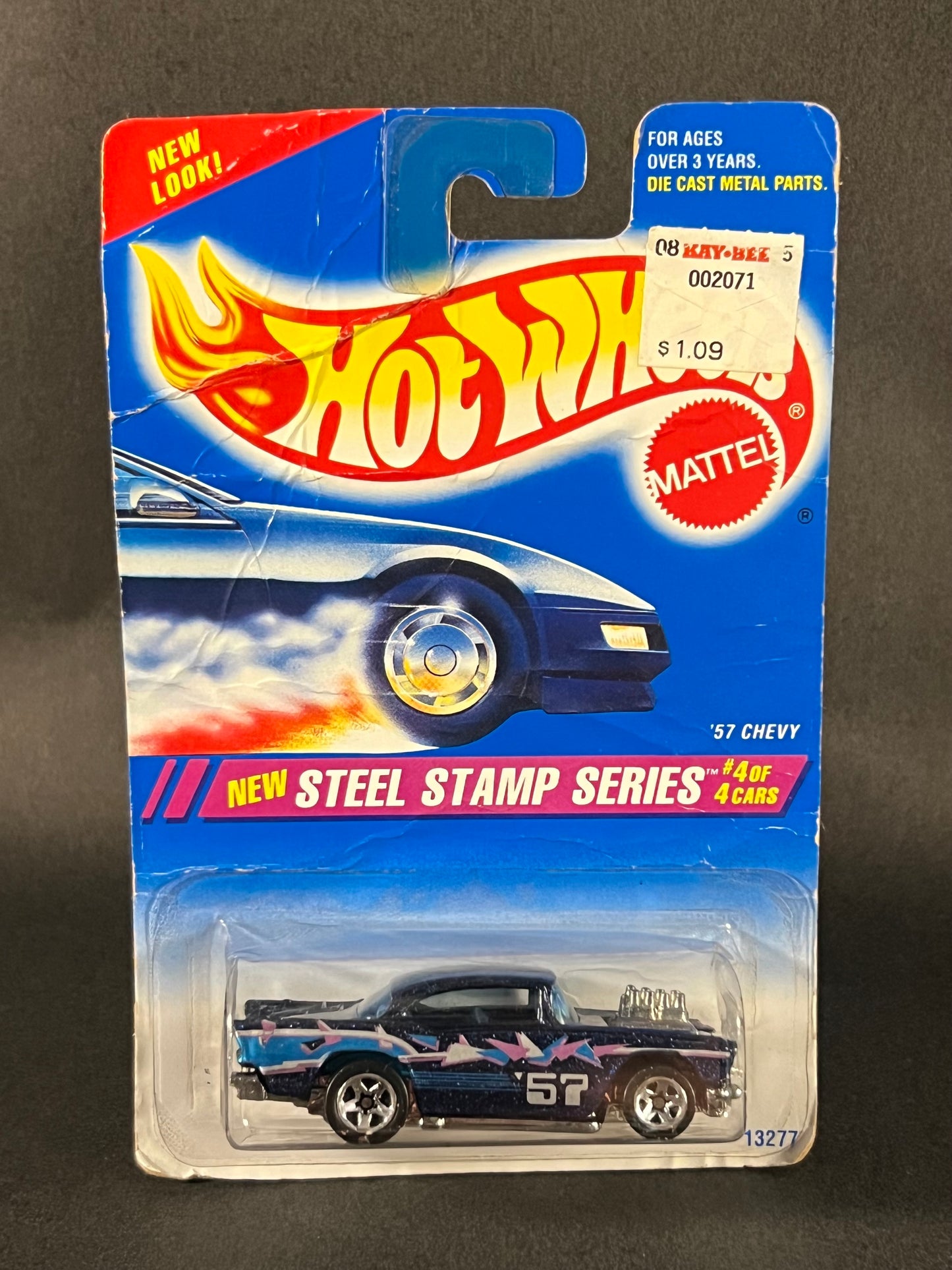 Hot Wheels 1995 Steel Stamp Series #4 '57 Chevy, Blue