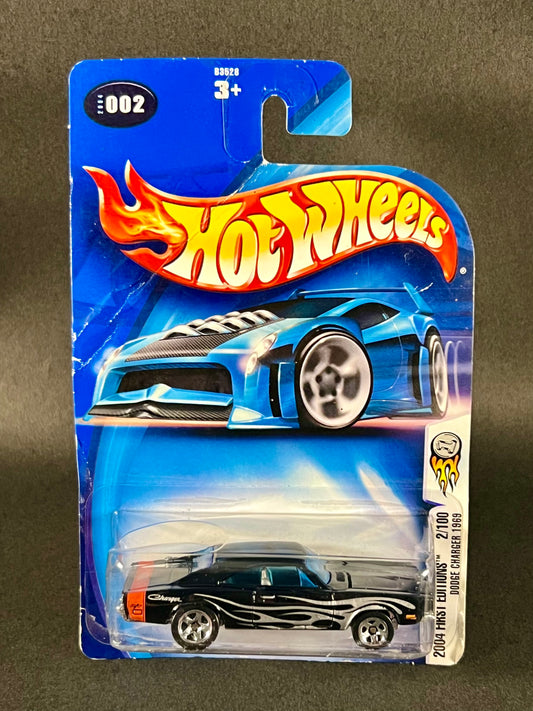 Hot Wheels #002 2004 First Editions Dodge Charger 1969, Black