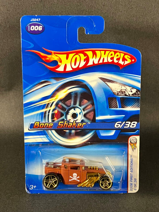 Hot Wheels #006 2006 First Editions Bone Shaker, Brown Gold