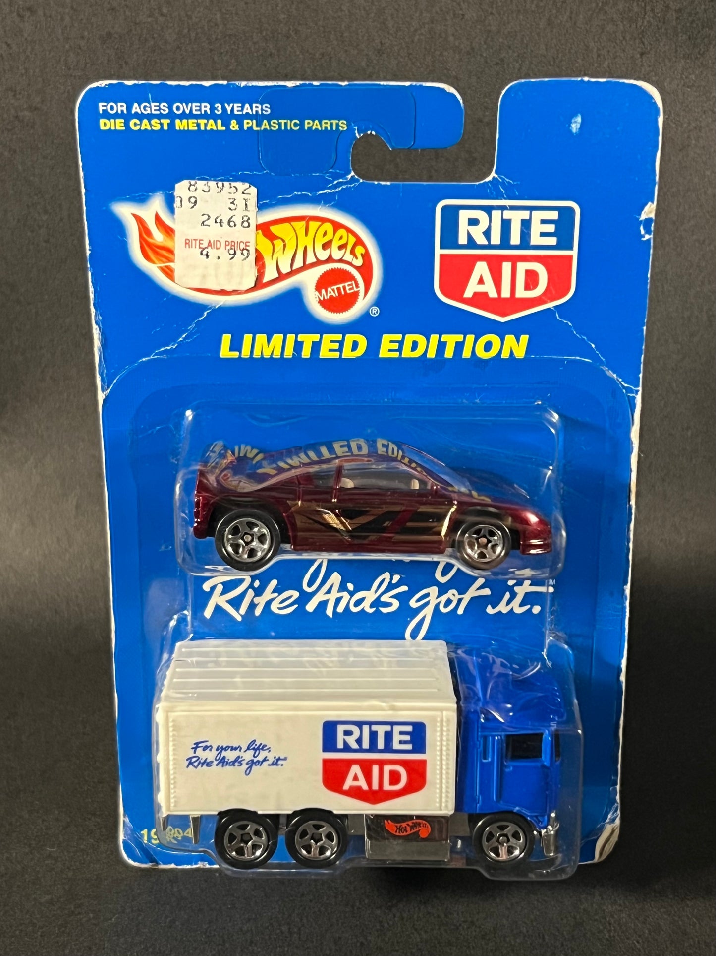 Hot Wheels 1997 Rite Aid 2-Pack Zender Fact 4 & HiWay Hauler