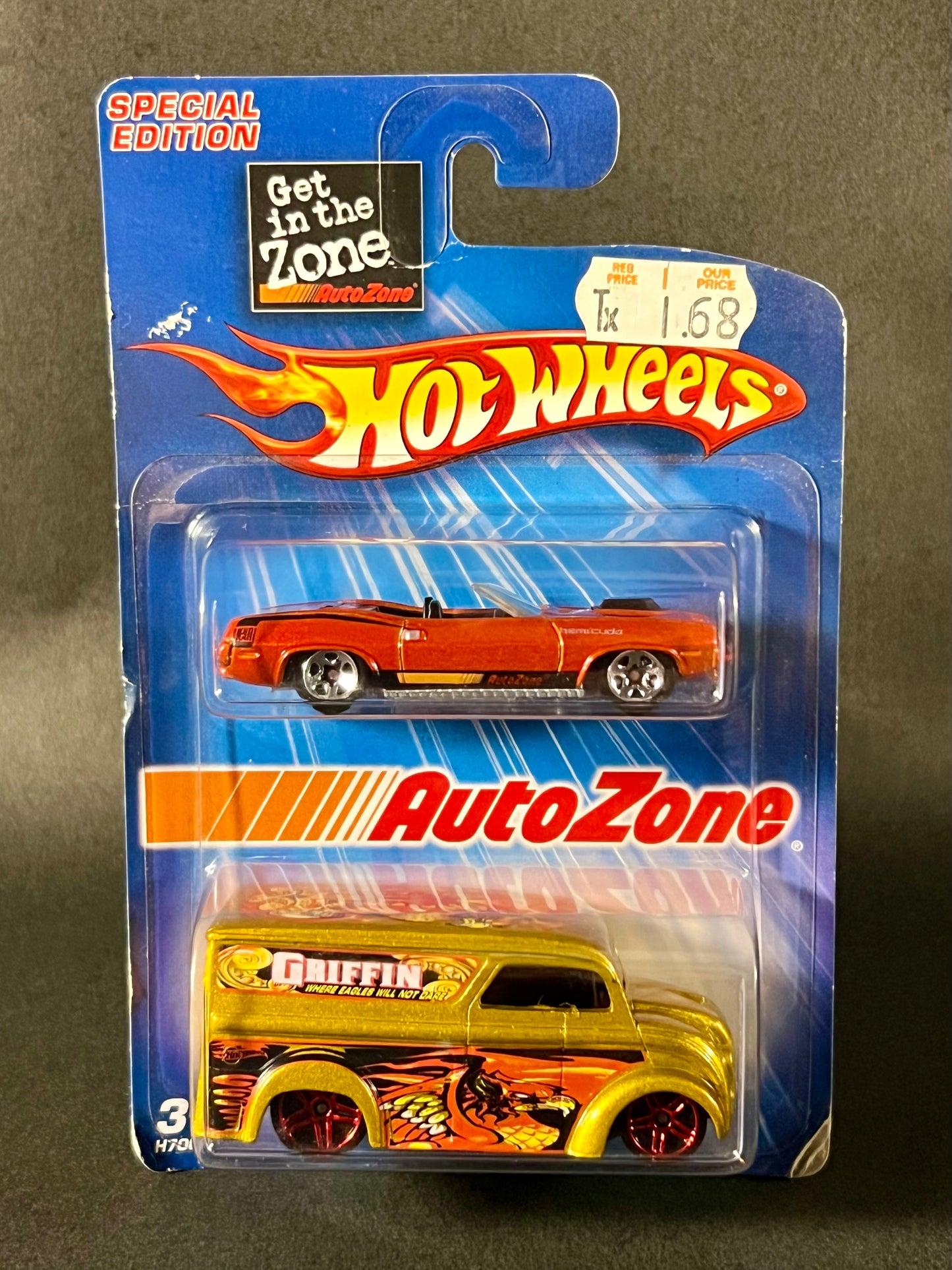 Hot Wheels 1997 Auto Zone 2-Pack Plymouth Barracuda & Dairy Delivery