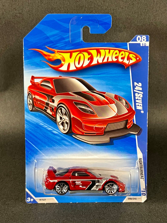 Hot Wheels 2010 Nightburnerz '10 #096 24/Seven, Red