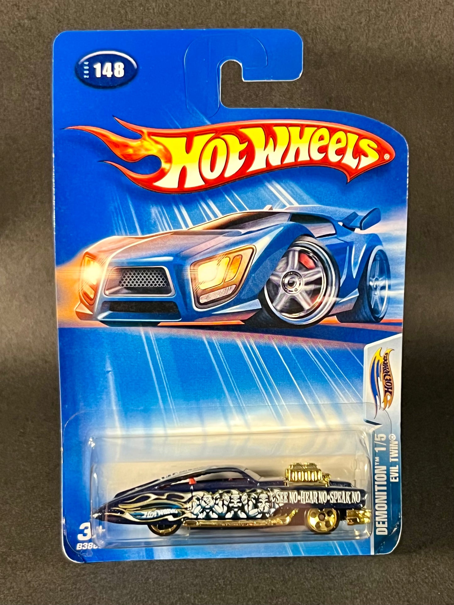 Hot Wheels Demonition Series #1 Evil Twin Blue