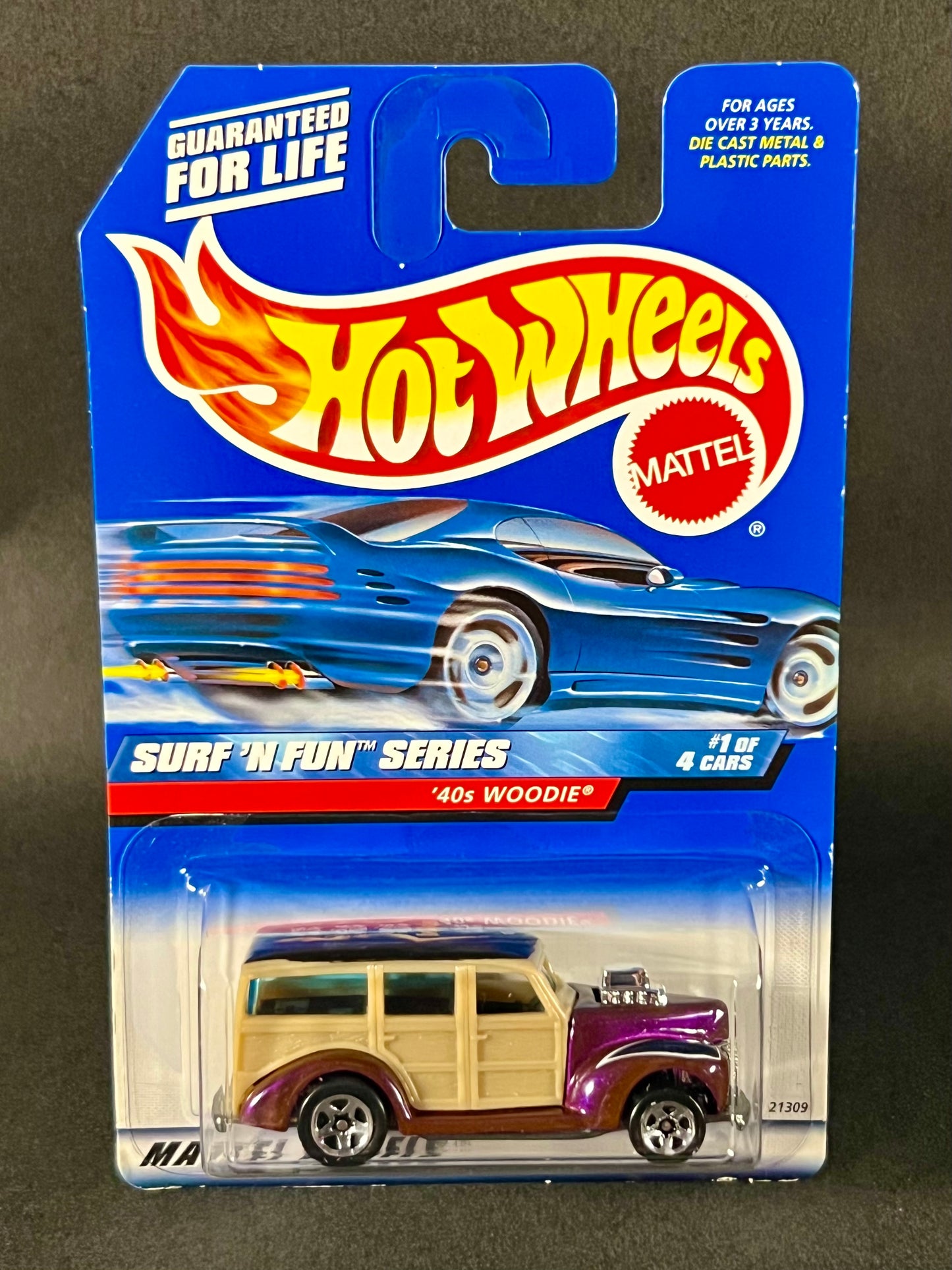 Hot Wheels 1999 Surf 'N Fun Series #1 '40s Woodie, Purple