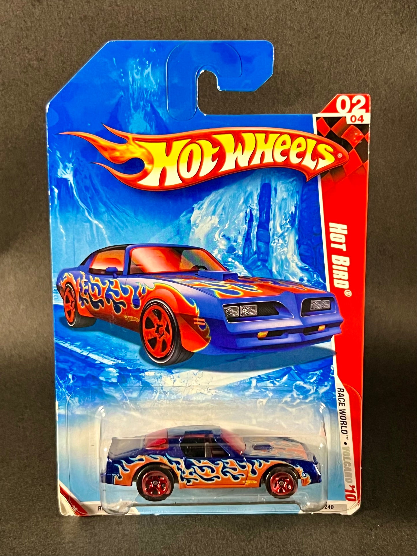 Hot Wheels Race World Volcano '10 02/04 #210 Hot Bird Blue