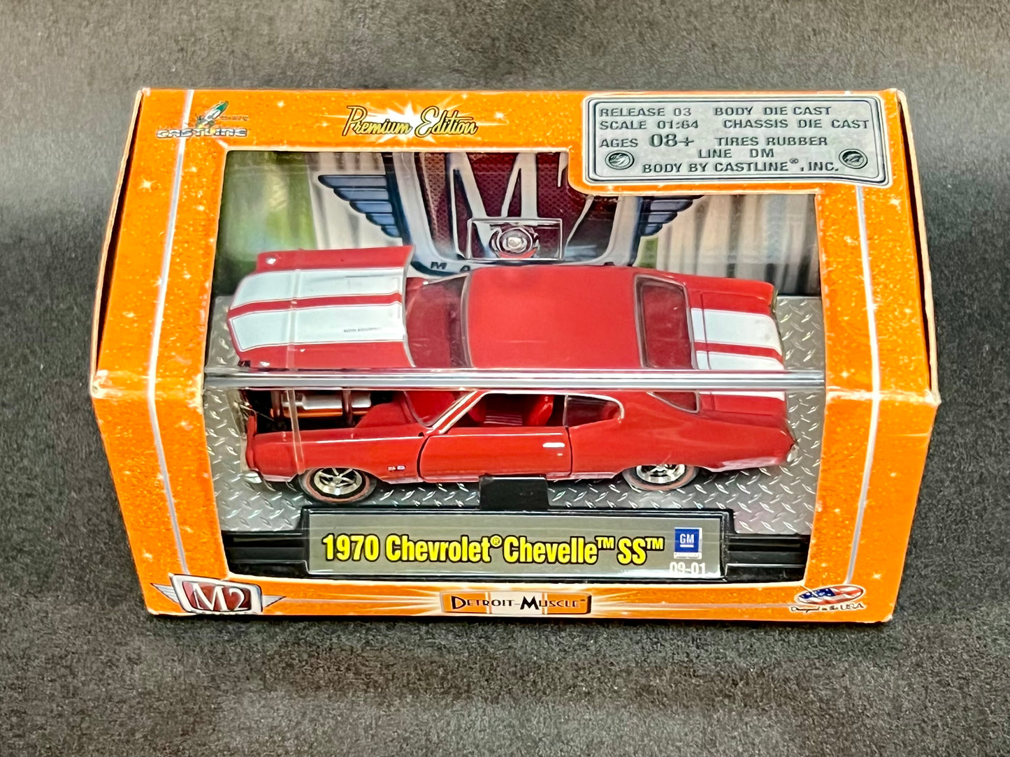 M2 Machines Detroit Muscle Release 3 1970 Chevrolet Chevelle SS (Red) 09-01