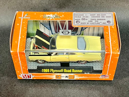 M2 Machines Detroit-Muscle Release 11 1969 Plymouth Road Runner 10-10 Yellow