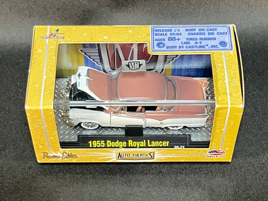 M2 Machines Auto-Thentics Release 09 1955 Dodge Royal Lancer 09-21 Pink White