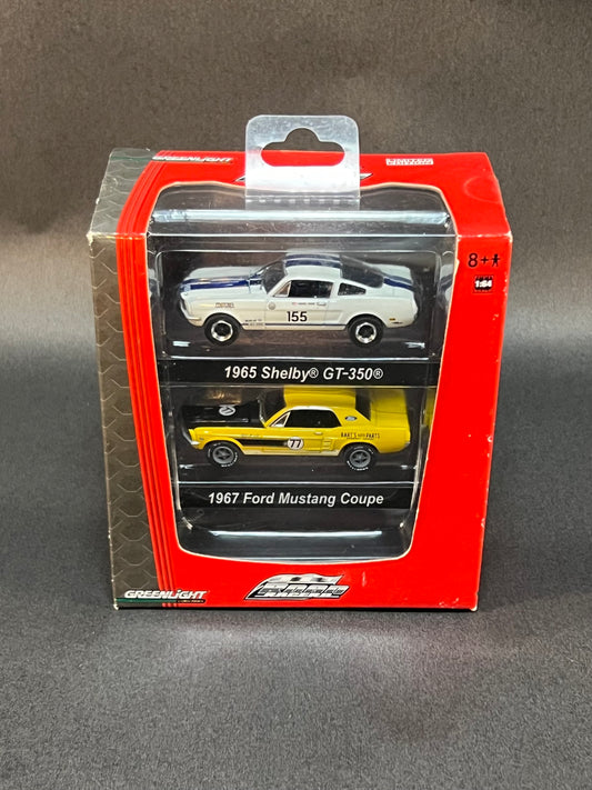 2007 GreenLight Road Racers Factory 2 Pack 1965 Shelby GT-350 & 1967 Ford Mustang Coupe