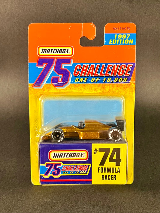 Matchbox 75 Challenge 1997 Edition #74 Formula Racer, Gold