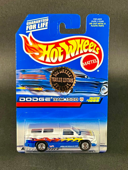 Hot Wheels 1998 #1059 Special Trailer Edition Dodge Ram 1500, White