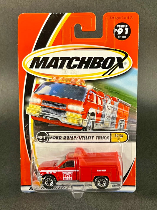 Matchbox 2000 Build It Series #91 Ford Dump/Utility Truck, Red