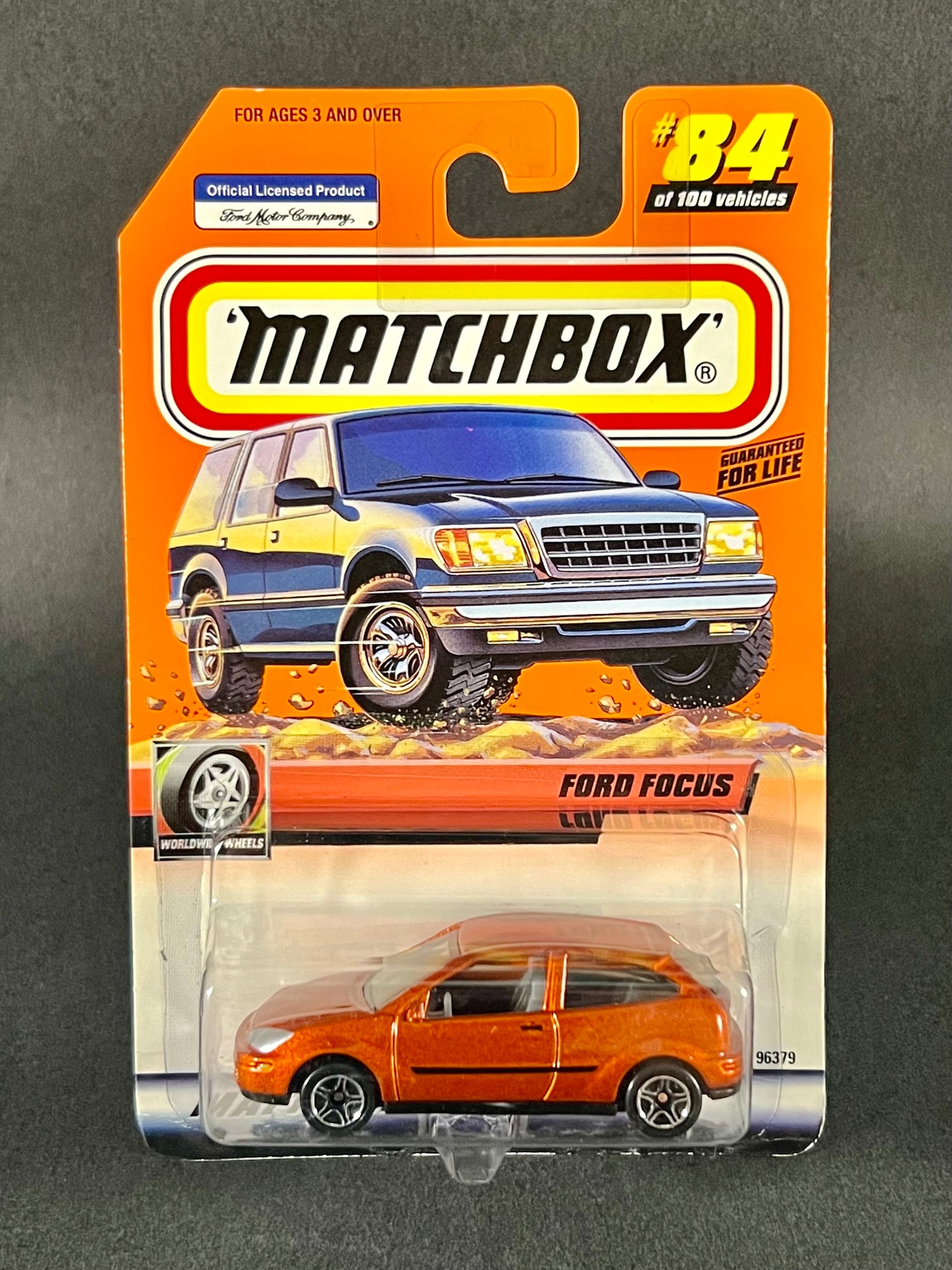 Matchbox 2000 Worldwide Wheels #84 Ford Focus, Orange