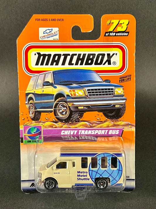 Matchbox 2000 On Tour #73 Chevy Transport Bus, White