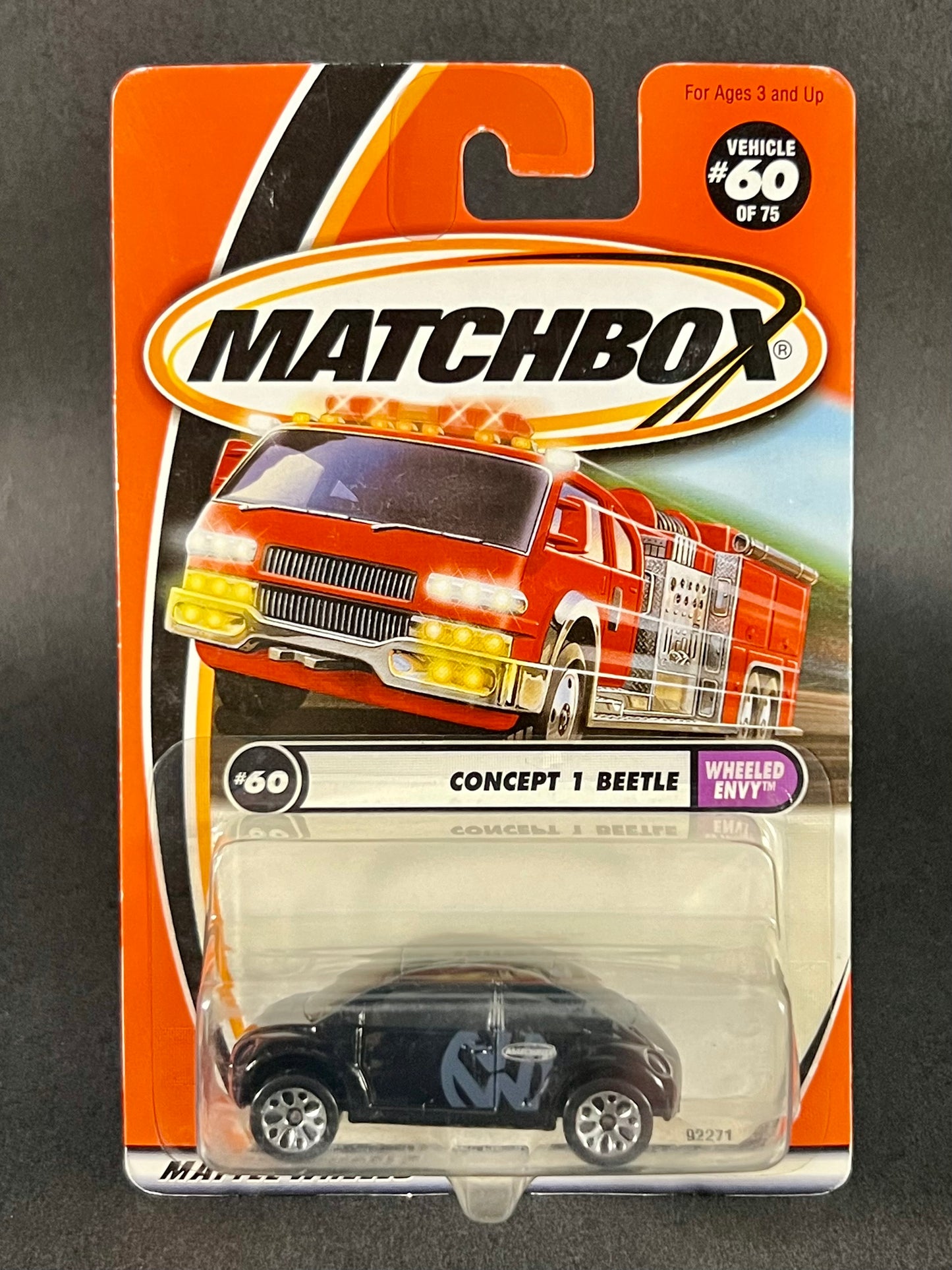 Matchbox 2001 Wheeled Envy #60 Concept 1 Beetle, Black