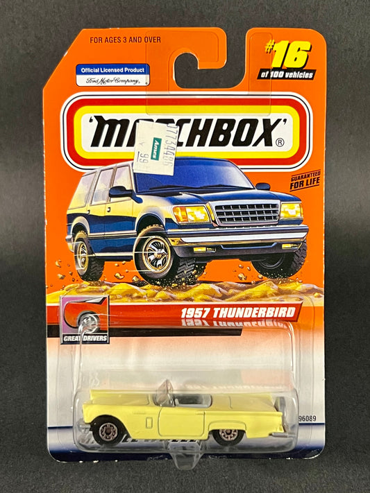 Matchbox 2000 Great Drivers #16 1957 Thunderbird, Yellow