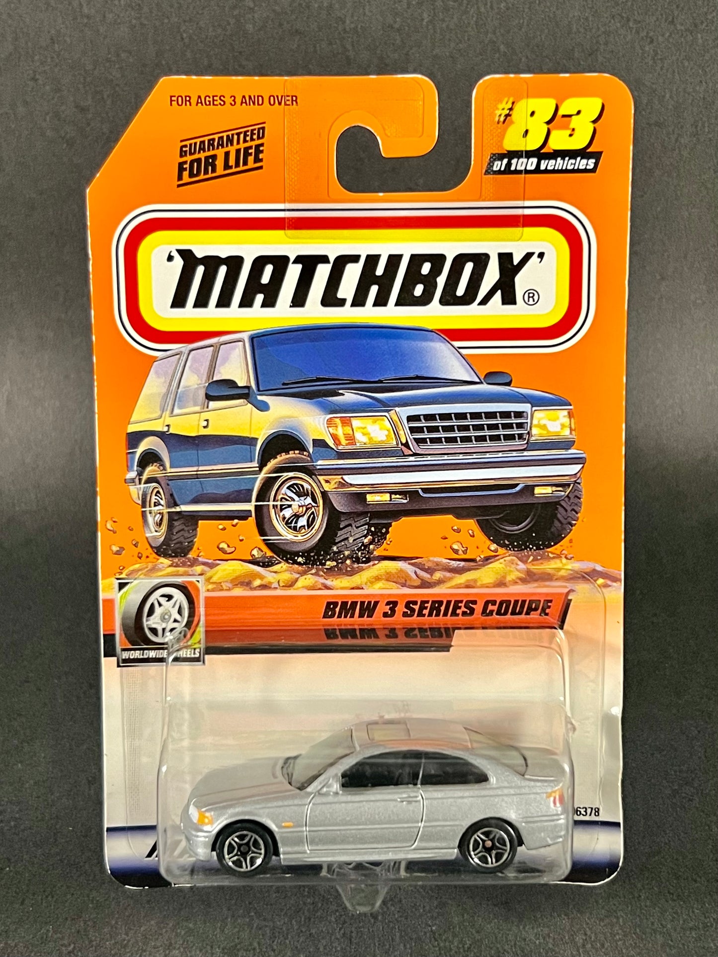 Matchbox 2000 Worldwide Wheels #83 BMW 3 Series Coupe, Silver