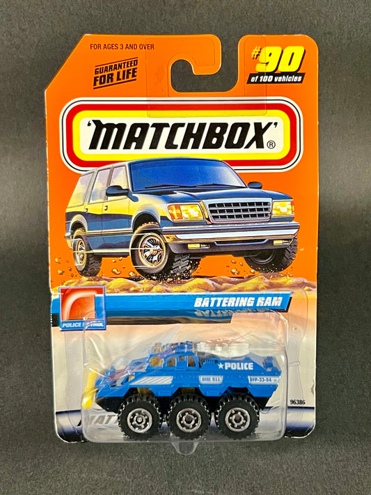 Matchbox 2000 Police Patrol #90 Battering Ram, Blue