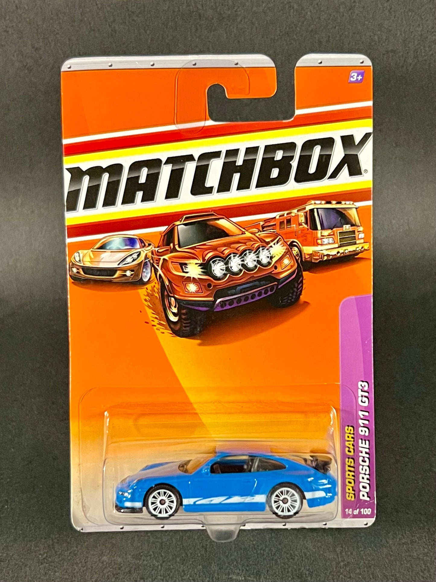 Matchbox 2009 Sports Cars #14 Porsche 911 GT3, Blue